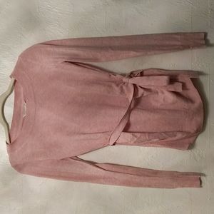 Sweet and soft pink Mama maternity sweater, small